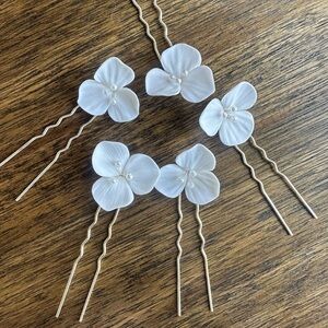 Handmade floral hair pins